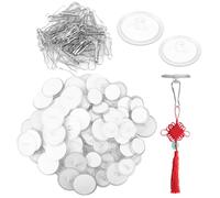 TAGOQUEN Ceiling Hooks Self Adhesive 80Pcs 2 Sizes Clear Round Suction Cup Wall Hanger Self Adhesive Hold Strongly No Drilling Transparent Round Sticky Back Hooks for Hanging Suspended Decoration