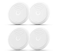Tags-4 Pack Tracker Work with Apple Find My (iOS Only),Track Keys Wallet Luggage Backpack Suitcase,Battery Replaceable Super Lightweight Item Finders with 4 Keyrings,Lanyards and IPX8 Cases (4)