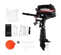 Tagtuell 2 Stroke Outboard Motor, 6HP Outboar Engine, Fishing Boat Engine with CDI Ignition & Water-cooling System for Dinghies, Fishing Boats Kayak Fishing Boats