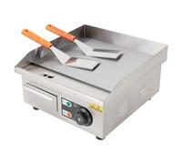 Tagtuell Electric Griddle, 2000W Hot Plate Griddle, Commercial Counter Top Kitchen Grill with 2 Shovels for Pancakes, Bacon, Steak, Pizza, Squid, Thermostat Control