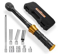TAGVIT 10PC Mechanical Torque Wrench Set 3/8 Drive, 5-60 NM, ±3% High Accuracy a Tool kit Very for DIY,Gift,Repair