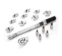 TAGVIT 14mm x 18mm Open End Interchangeable Torque Wrench Set, Chrome Vanadium Steel, 1/2 Inch Ratchet Head, 16 Pieces