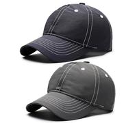 TAGVO 2 Pack Quick-Dry Baseball Caps for Men Women, Lightweight Breathable Running Hats with Wide Brim for Outdoor Activities
