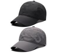 TAGVO 2-Pack Summer Baseball Caps for Men Women-Quick-Dry& Breathable Sun Hat with Wide Brim, Outdoor Lightweight Cap for Sports