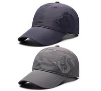 TAGVO 2-Pack Summer Baseball Caps for Men Women-Quick-Dry& Breathable Sun Hat with Wide Brim, Outdoor Lightweight Cap for Sports