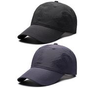 TAGVO 2-Pack Summer Baseball Caps for Men Women-Quick-Dry& Breathable Sun Hat with Wide Brim, Outdoor Lightweight Cap for Sports