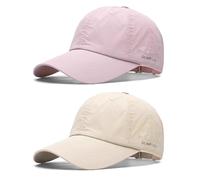 TAGVO 2 Packs Men Women Sport Mesh Quick Dry Baseball Cap, Professional UPF50+ Sun protection Lightweight Folding Running Caps Hat, Casual Outdoor Strapback Golf Cap for Boating Fishing Hiking Cycling