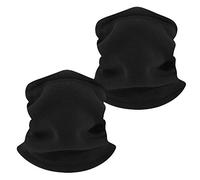 TAGVO 2 PCS Winter Fleece Neck Warmer, Soft Double Layer Fleece Thick Thermal Neck Gaiter Elastic Multifunctional Scarf Windproof Skiing Neck Tube Ear Warmer Balaclava Hood Unisex for Outdoor Sports