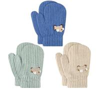 TAGVO 3 Pairs Toddler Stretchy Mittens for Boys Girls Age 2-5, kids Thermal Soft Layer Winter Magic Gloves, Windproof Full Finger Knit Cold Weather Gloves - Spring, Autumn and Winter