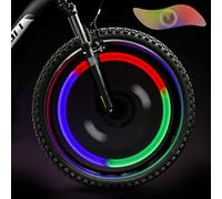 TAGVO 4pcs Bike Spoke Light(Red+Green+Blue+Multicolour) with Delicate Box,Waterproof Easy Install Wheel Spoke Lights LED Neon Tire Flash Lamp with 3 Flash Modes,for Both Adults Kids Bike