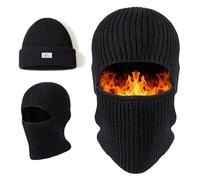 TAGVO Balaclava Ski Mask Thermal - One Cap for Two Purposes, Beanie Hat Motorcycle Full Face Mask Hood Hat Neck Warmer for Helmet, Multifunctional Breathable Windproof Balaclava Cap for Outdoors
