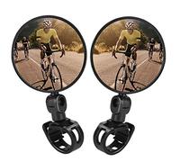 TAGVO Bike Mirrors, 2pcs Bicycle Cycling Rear View Mirrors Adjustable Rotatable Handlebar Mounted Plastic Convex Mirror for Mountain Road Bike