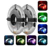 TAGVO Cycling Hub Light - 7 LED, 9 Colors, Waterproof USB Rechargeable Bike Wheel Lights