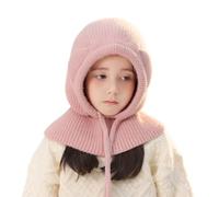 TAGVO Kids Balaclava,Winter Warm 2 in 1 Hat & Scarf Set for Boys & Girls, Knit Earflap Caps for Ages 2-6,Cute Ear Caps for Children