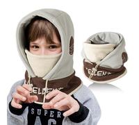 TAGVO Kids Thermal Balaclava, Multifunction Adjustable Windproof Full Face Cycling Ski Mask in Fleece, 3 in 1 Winter Hats with Neck Warmer Face Cover Cap for Boys Girls Aged 5-13 Outdoor Sports