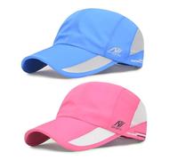 TAGVO Quick Dry Baseball Cap Mens, 2 Packs Unstructured Lightweight Breathable Running Sport Baseball Caps Fishing Golf Hat, Foldable Outdoor Unisex UV Protection Daily Dad Mesh Cap for Hiking Climing