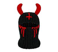 TAGVO Thermal Balaclava Ski Full Face Mask Hat Halloween Costume, Funny Interesting Halloween Knit Hats Bike Motorcycle Skateboard Cosply Balaclava Fancy Dress Accessory for Unisex Adolescents Adults