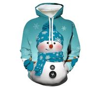 TAGVO Unisex 3D Printed Casual Christmas Jumpers 3D Graphic Pullover Ugly Funny Xmas Long Sleeve Hoodies or Crewneck Sweatshirts for Men Women Boys Girls Family Winter and Holiday Parties