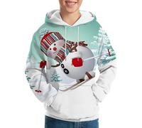 TAGVO Unisex 3D Printed Casual Christmas Jumpers 3D Graphic Pullover Ugly Funny Xmas Long Sleeve Hoodies or Crewneck Sweatshirts for Men Women Boys Girls Family Winter and Holiday Parties