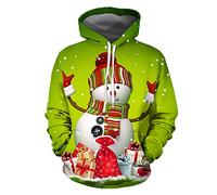 TAGVO Unisex 3D Printed Casual Christmas Jumpers 3D Graphic Pullover Ugly Funny Xmas Long Sleeve Hoodies or Crewneck Sweatshirts for Men and Women
