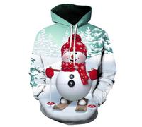 TAGVO Unisex 3D Printed Casual Christmas Jumpers 3D Graphic Pullover Ugly Funny Xmas Long Sleeve Hoodies or Crewneck Sweatshirts for Men and Women