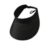 TAGVO Visor Sun Hat Women, Adjustable Straw Hat Wide Brim UV Protection Visor Hat, Foldable Ponytail Beach Hat Ladies Breathable Rollable Topless Cap, Packable Outdoor Summer Cap Travel Holiday