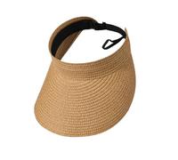 TAGVO Visor Sun Hat Women, Adjustable Straw Hat Wide Brim UV Protection Visor Hat, Foldable Ponytail Beach Hat Ladies Breathable Rollable Topless Cap, Packable Outdoor Summer Cap Travel Holiday