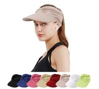 TAGVO Wide Brim Visor Hat for Women Quick Dry Flexfit Sun Hat Wicking Beach Sunhat Adjustable Sports Caps UPF50+ Protection for Outdoors Pink