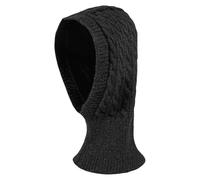 TAGVO Winter Balaclava Women, Warm Knit Beanie Hat winth Neck Cover,Windproof Elasitic Snood Hood Hat Under the Helmet, Bicycle Motorbike Balaclavas Outdoor Skull Cap for Women Black