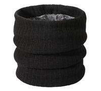 TAGVO Winter Neck Warmer Fleece Lined Infinity Scarf Unisex Thermal Snoods Double-Layer Fleece Thicken Windproof Winter Cold Weather Knitted Circle Scarf for Outdoor Sports