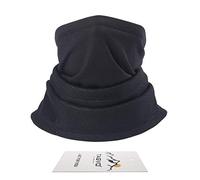 TAGVO Winter Thermal Windproof Fleece Neck Warmer, Adjustable Elastic Thick Long Neck Gaiter Windproof Balaclava Multifunctional Headwear Beanie hat - Unisex & Universal Size(1 Pack)