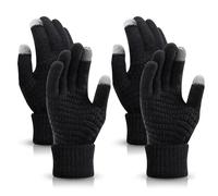 TAGVO Women's Winter Knitted Gloves - Couple Warm Gloves with Touch Screen Thin Fleece Liner, Suitable for Indoor Leisure, Work or Outdoor Driving, Commuting, Shopping