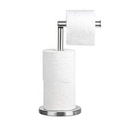 TAHA® 3 ROLL Free-standing toilet roll holder 2 in 1, Stainless steel, 32 X 16 X 16 cm, Shiny
