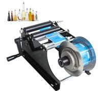 TAHALI Labeling Machine Manual/Semi-Automatic Round Labeling Machine Round Bottle Sticker Label Bottle Label Applicator for Round