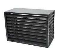 TAHALI Outdoor Air Conditioner Cover Decorative Privacy Screen,Aluminium All Weather Protective Cover for Central Air Conditioners for Outdoor Units,Grey-100 * 70 * 50cm