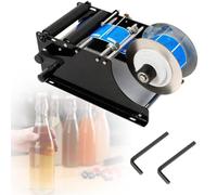 TAHALI Round Bottle Labeling Machine, Adjustable semi-Automatic Labeling Machine Manual Labeling Machine for cans and Bottles for Glass Metal Bottle