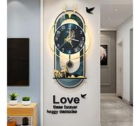 TAHALI Wall Clock for Living Room Decor, Modern Wall Clocks with Pendulum Battery Operated for Bedroom Office Kitchen Home, Silent Wall Clock Non Ticking,30 * 60cm-B