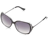 TAHARI Th724 Rhinestone Metal Temple 100% Uv Protective Women's Oval Sunglasses. Elegant Gifts for Her, 60 Mm, Black