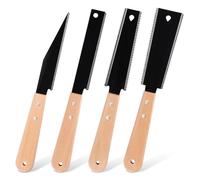 Tahbarshi 4 Pcs Japanese Pull Saw Small Hand Saws Flush Cut Saw Double Edge Saws Woodworking Tools with Fine Tooth Wooden Handle for DIY, Furniture Making & Carpentry (Black)