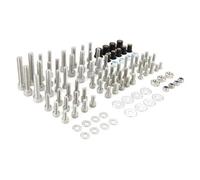 TAHDP Motorcycle Fairing Bolts Screw For Kawasaki KLR650 KLR 650 1987-2018 Complete Cowling Kit Speed Nuts Stainless Steel Fairing Fixing Screws(Silver 2)