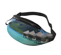 Tahiti Beach Fanny Pack for Men Women Fashion Running Waist Packs Waterproof Crossbody Bags Everywhere Belt Bag with Adjustable Strap Sports Hip Pack for Travel Wallet