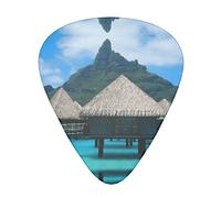 Tahiti Beach Guitar Plectrums 12-Piece Set For Acoustic Guitar, Electric Guitar, Double Bass, Ukulele