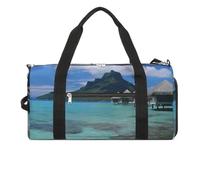 Tahiti Beach Gym Bag for Men Women Water Resistant Duffle Bag Travel Lightweight Bag for Travel Sports, white, One Size