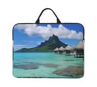 Tahiti Beach Laptop Case 14 Inch Laptop Sleeve Computer Carrying Bag Shockproof Protective Notebook Case Portable Laptop Bag Waterproof Briefcase Bag for Men Women