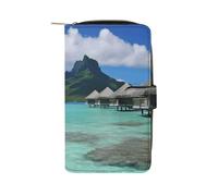 Tahiti Beach1 Wallet Multifunctional Wallets for Men Compact Wallet Purse Passport Bag