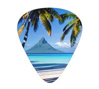 Tahiti Beaches Print 12 Pcs Guitar Picks Fit Lovers 3 Different Thickness 0.46 0.71 0.96mm