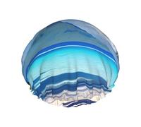 Tahiti Beaches shower caps with a double layer of, hold your hair well whether using them while showering or taking bath.