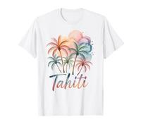 Tahiti - French Polynesia Vacation with Palm Trees T-Shirt
