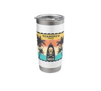 Tahiti Surfing Palms Beach Sun Polynesia Teahupoo Pacific Stainless Steel Insulated Tumbler