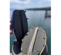 Tahoe Marine Supply Snap Lock Rope Float (Blue) - 10"x6" UV-resistant plastic, 1" rope channel, two-piece locking float fits 1/2"-1" lines for mooring, buoys, pools, swim lanes, fishing, lobster pots.